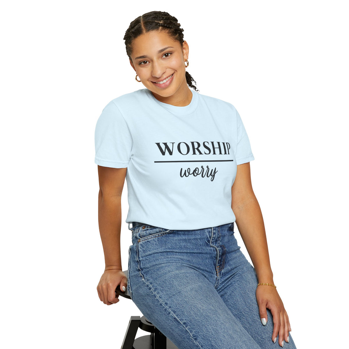 Worship Over Worry Tee — Christian T-Shirt