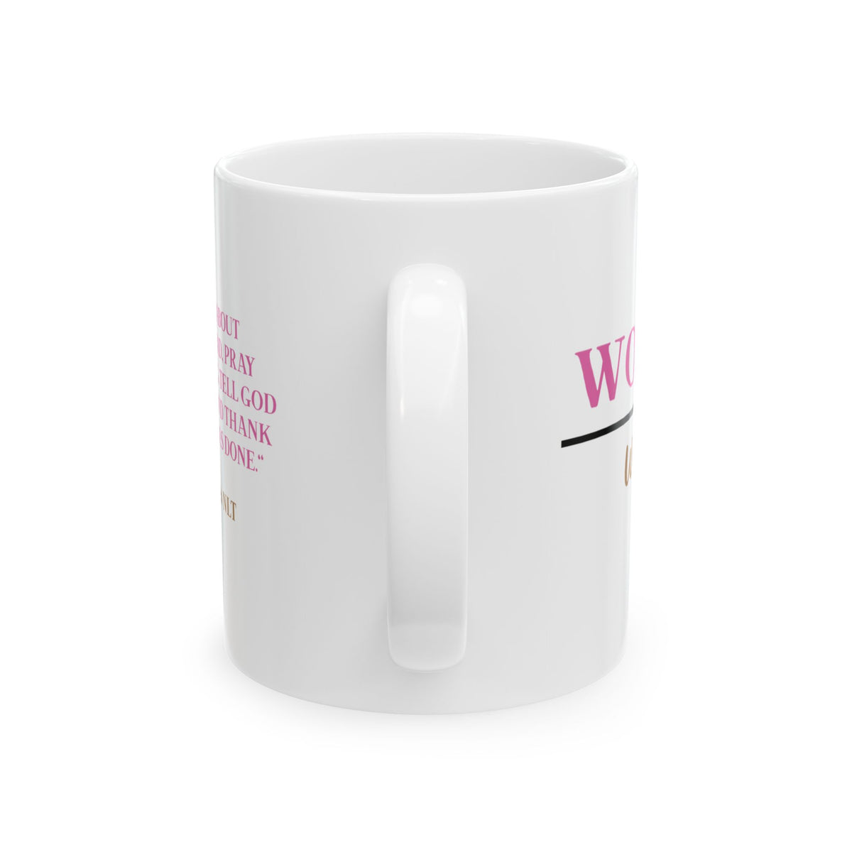 Worship Over Worry Ceramic Mug — Quote Coffee Cup for Church, Ministry & Faith Gifts (11oz/15oz)